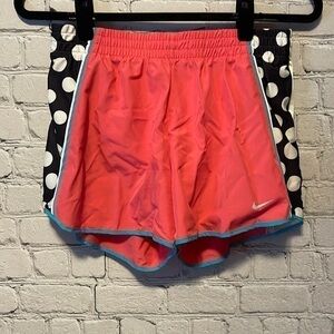 𝅺30) Nike Dri-Fit Running Shorts Size Small Polka Dot Pink Gym Athletic